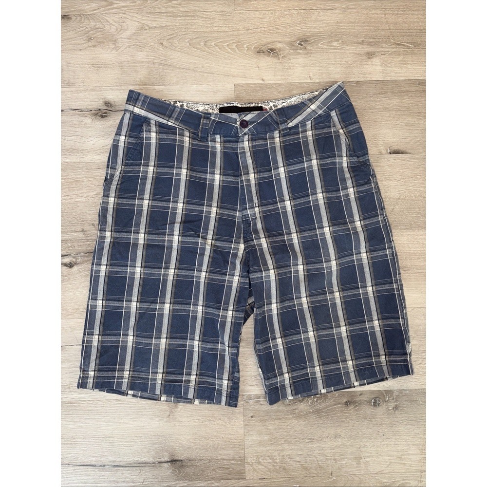 O'Neill Plaid Casual Shorts Board Shorts Men's 34 X 23 Blue Surf Skateboarding